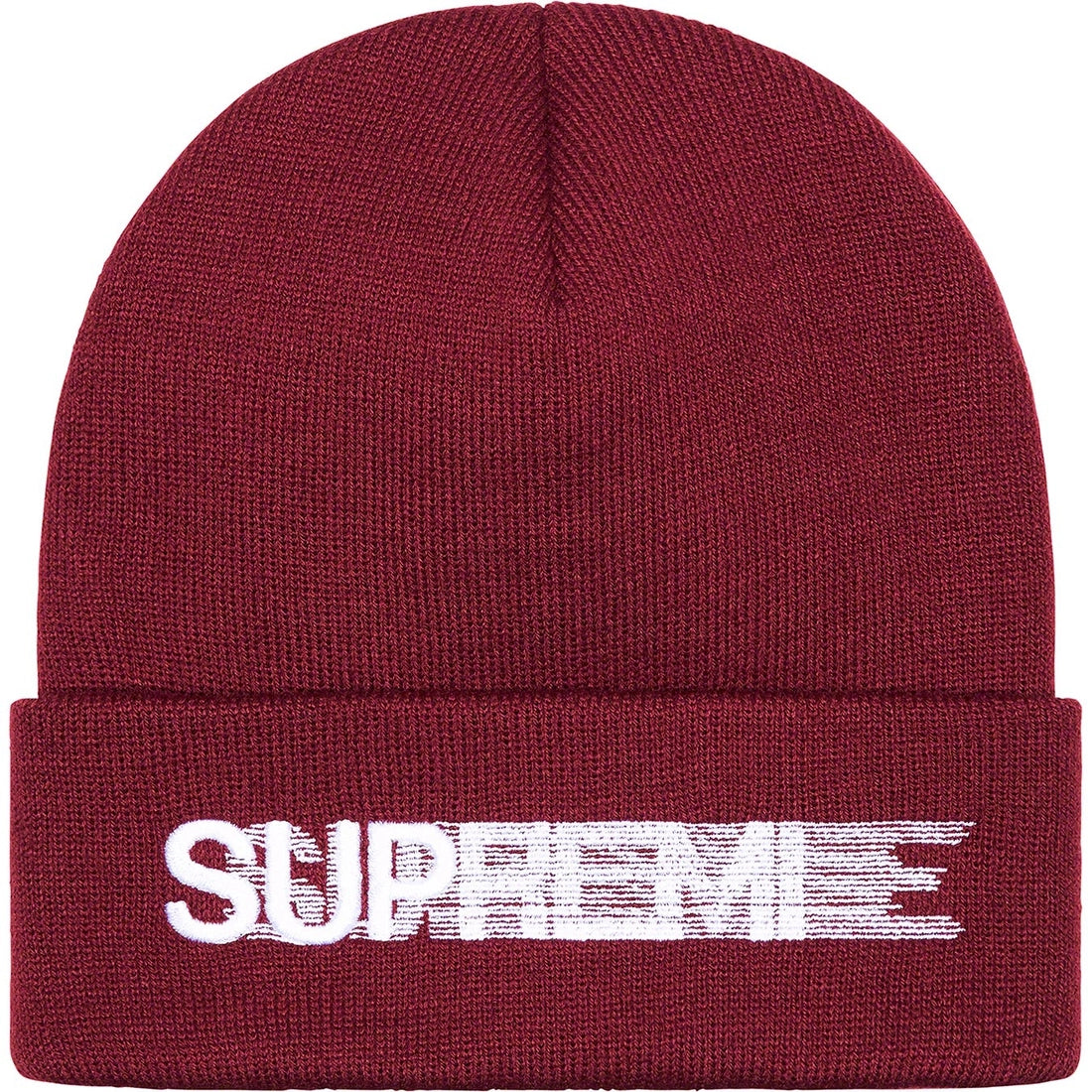 Supreme Motion Logo Beanie SS23 Burgundy Supreme KershKicks