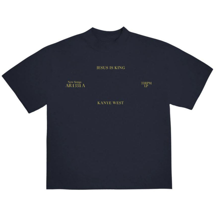Kanye West Jesus Is King Vinyl II T-Shirt Navy by Kanye West from £95.00