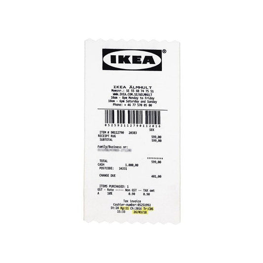 Virgil Abloh x IKEA MARKERAD "RECEIPT" Rug 201x89 CM White/Black by Off White from £360.99