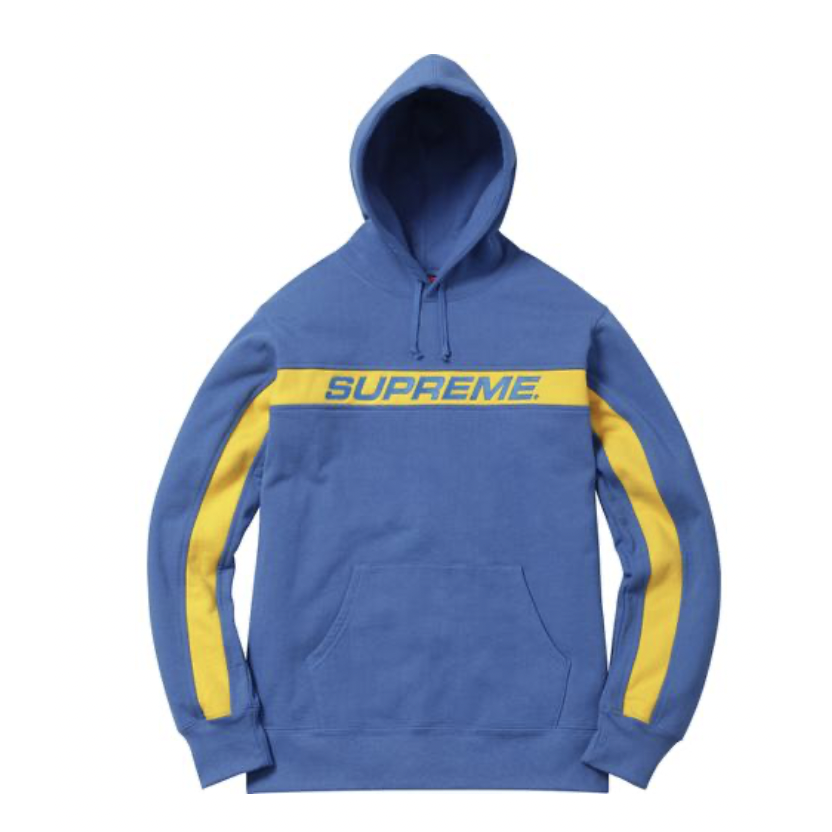 Yellow and 2025 blue supreme hoodie