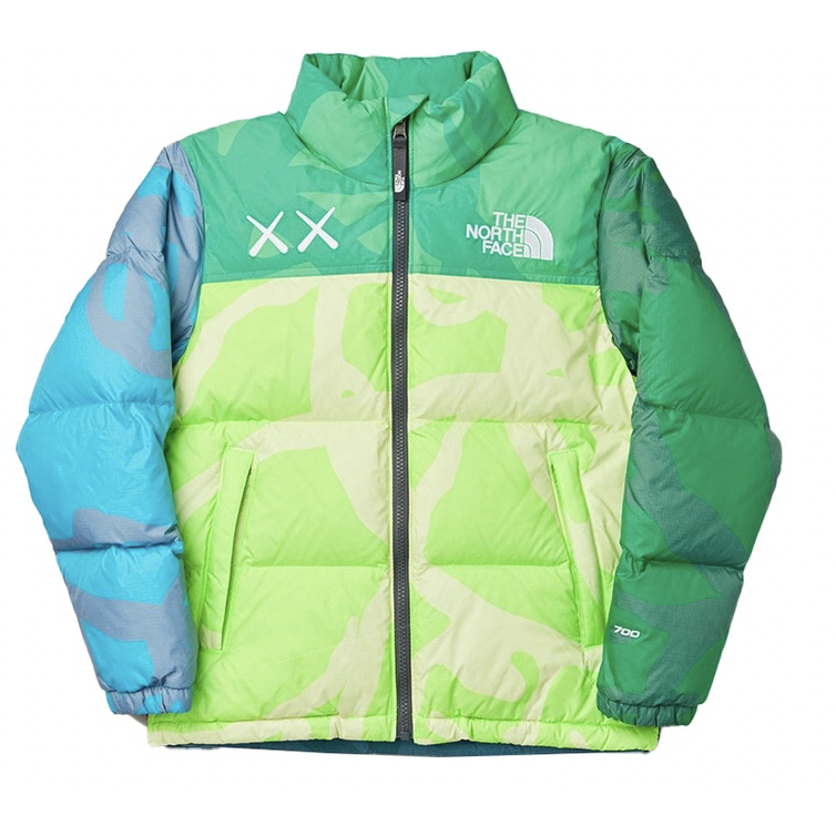 North face nuptse green on sale