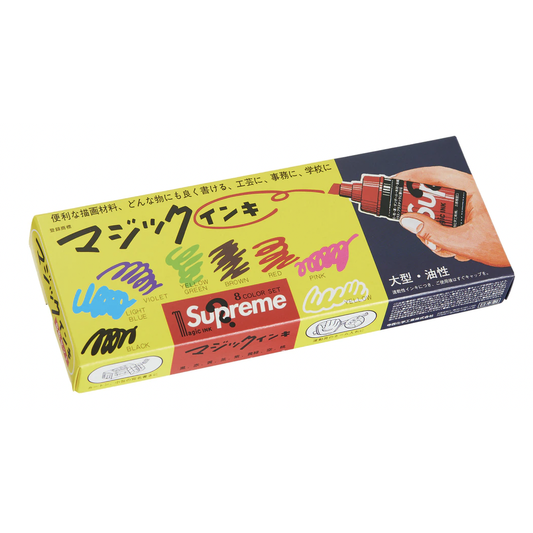 Supreme Magic Ink Markers (Set of 8) by Supreme in Clothing Accessories. Available at KershKicks for £65.00. A must-have for fans of Supreme looking to elevate their style with this Accessories.
