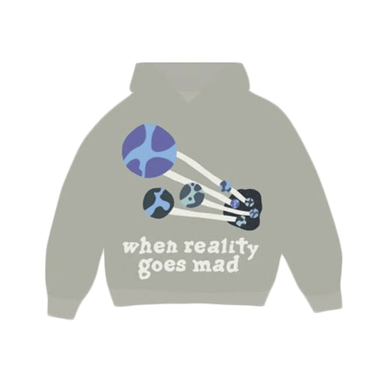 Broken Planet Market When Reality Goes Mad Hoodie Grey by Broken Planet Market from £225.00