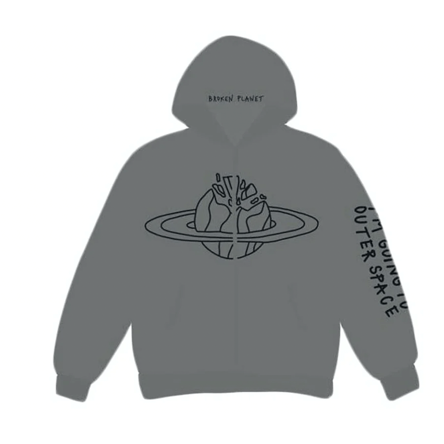 Broken Planet Market Outer Space Zip Up Hoodie Shadow Grey by Broken Planet Market in Clothing. Available at KershKicks for £225.00. A must-have for fans of Broken Planet Market looking to elevate their style with this Hoodie.