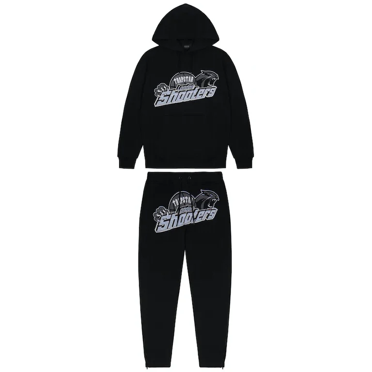 Trapstar Shooters Hoodie Tracksuit Black/Sky Blue by Trapstar from £285.00