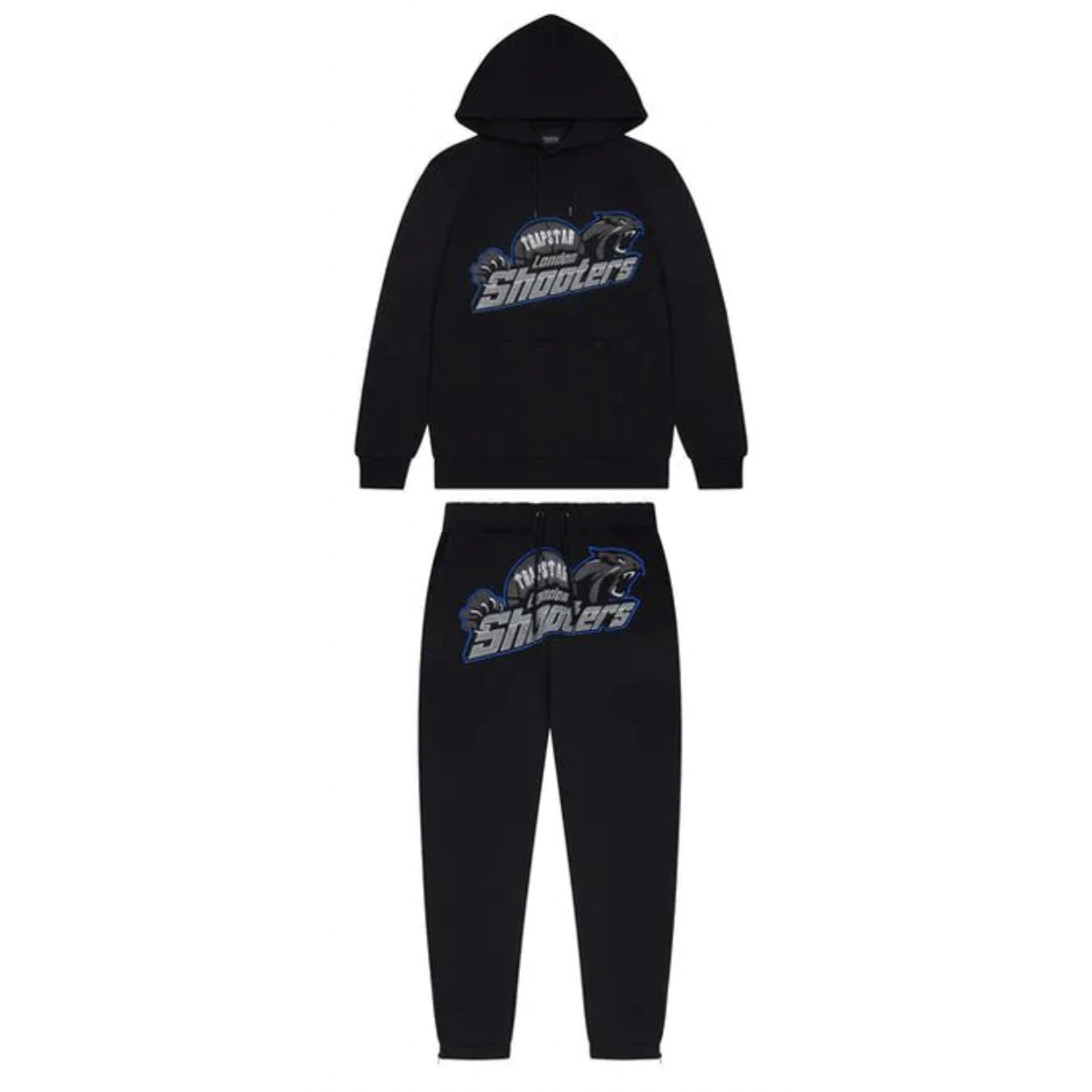 Trapstar Shooters Hooded Tracksuit Black Blue by Trapstar from £285.00