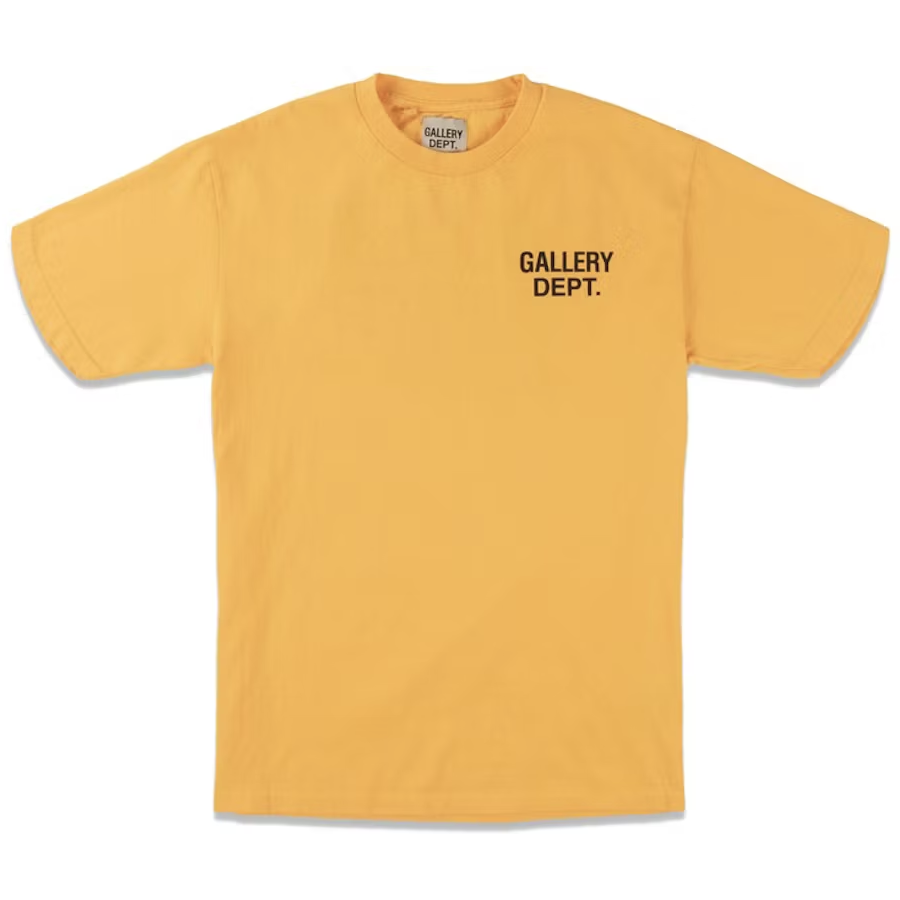 Gallery Dept. Vintage Souvenir T-Shirt Yellow by GALLERY DEPT. in Uncategorized. Available at KershKicks for £250.00. A must-have for fans of GALLERY DEPT. looking to elevate their style with this T-Shirt.