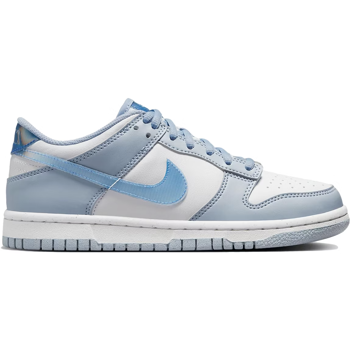 Nike Dunk Low Next Nature Blue Whisper Iridescent (GS) by Nike in Shoes. Available at KershKicks for £145.00. A must-have for fans of Nike looking to elevate their style with this Shoes.