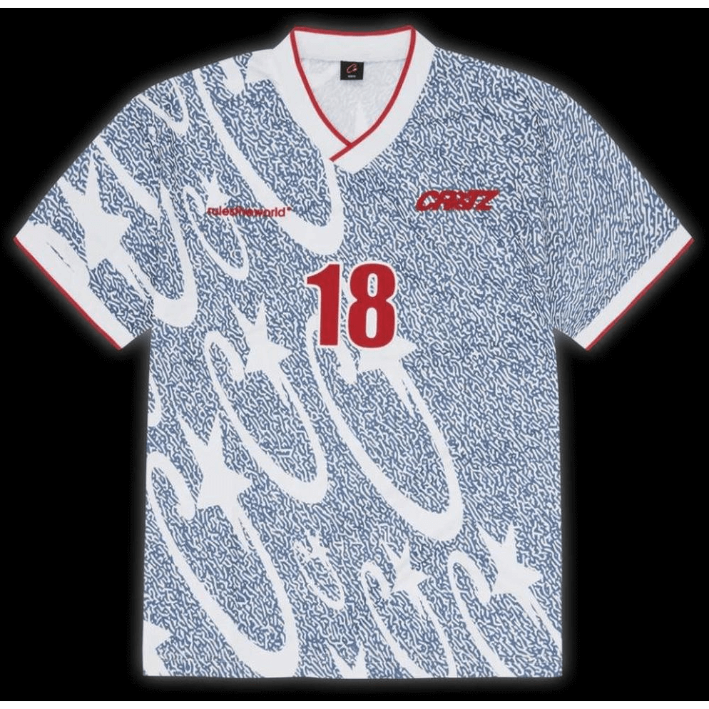 Corteiz Stellations Football Jersey by Corteiz in . Available at KershKicks for £165.00. A must-have for fans of Corteiz looking to elevate their style with this T-Shirt.