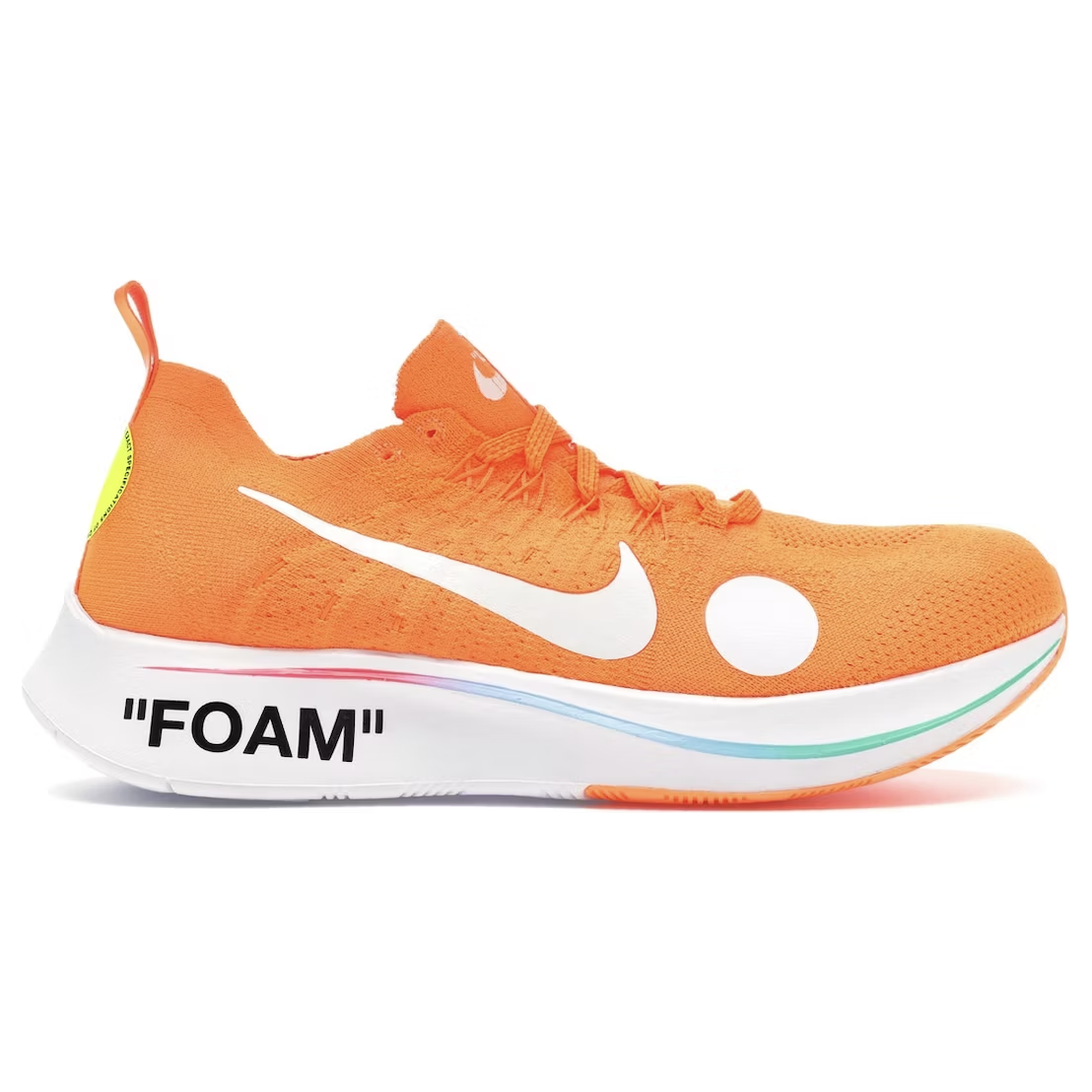 Off-white x nike zoom top fly mercurial flyknit total orange