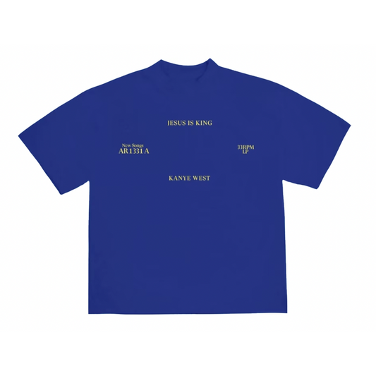Kanye West Jesus Is King Vinyl I T-Shirt Blue by Kanye West from £95.00