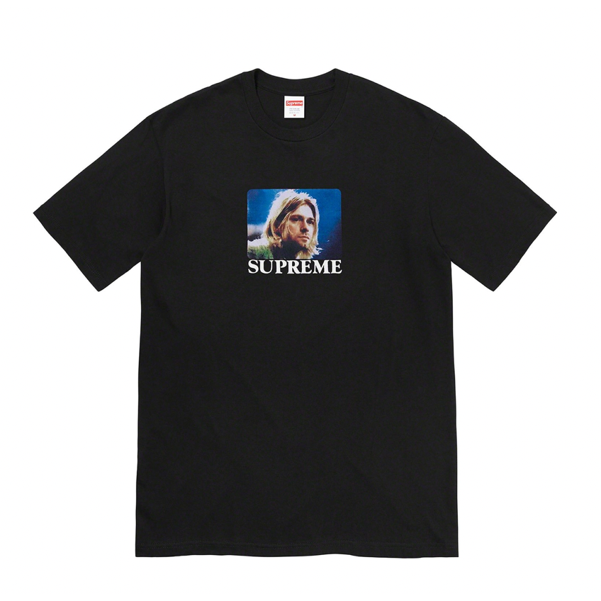 Supreme Kurt Cobain Tee Black by Supreme in . Available at KershKicks for £85.00. A must-have for fans of Supreme looking to elevate their style with this T-Shirt.