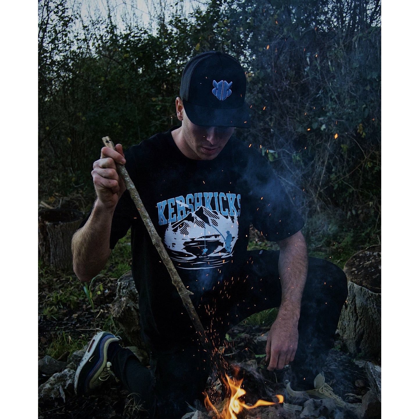 KERSHKICKS FISHING TEE by KershKicks in . Available at KershKicks for £30.00. A must-have for fans of KershKicks looking to elevate their style with this T-Shirt.
