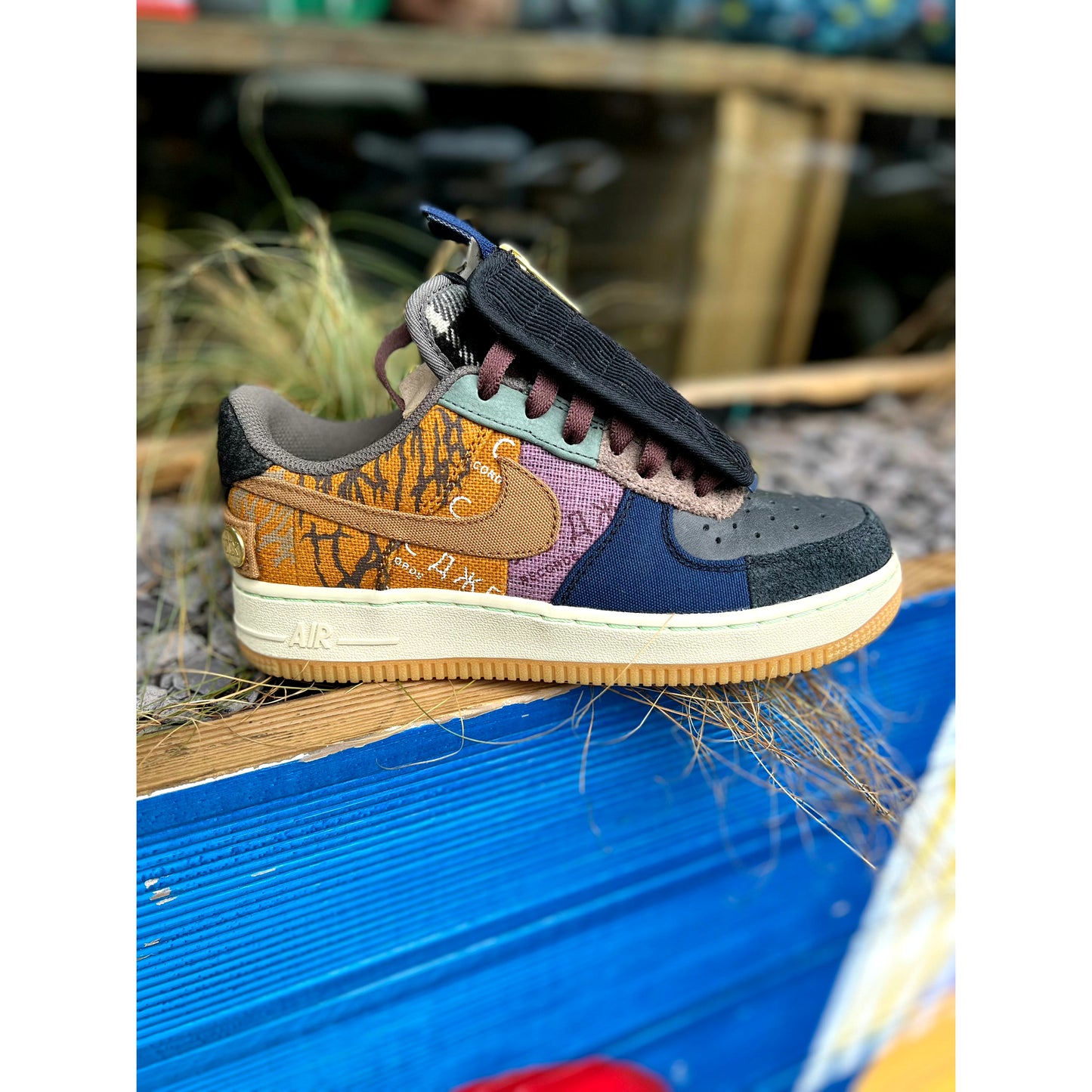 Air Force 1 Low Travis Scott Cactus Jack by Nike in Shoes. Available at KershKicks for £500.00. A must-have for fans of Nike looking to elevate their style with this Shoes.