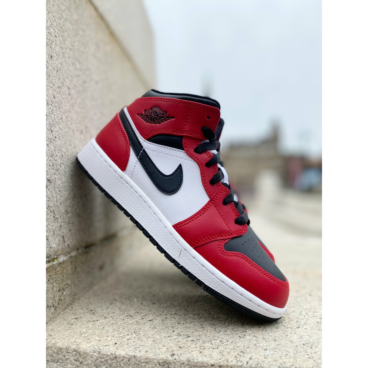 Jordan 1 Mid Chicago Toe by Jordan's in Shoes. Available at KershKicks for £155.00. A must-have for fans of Jordan's looking to elevate their style with this Shoes.