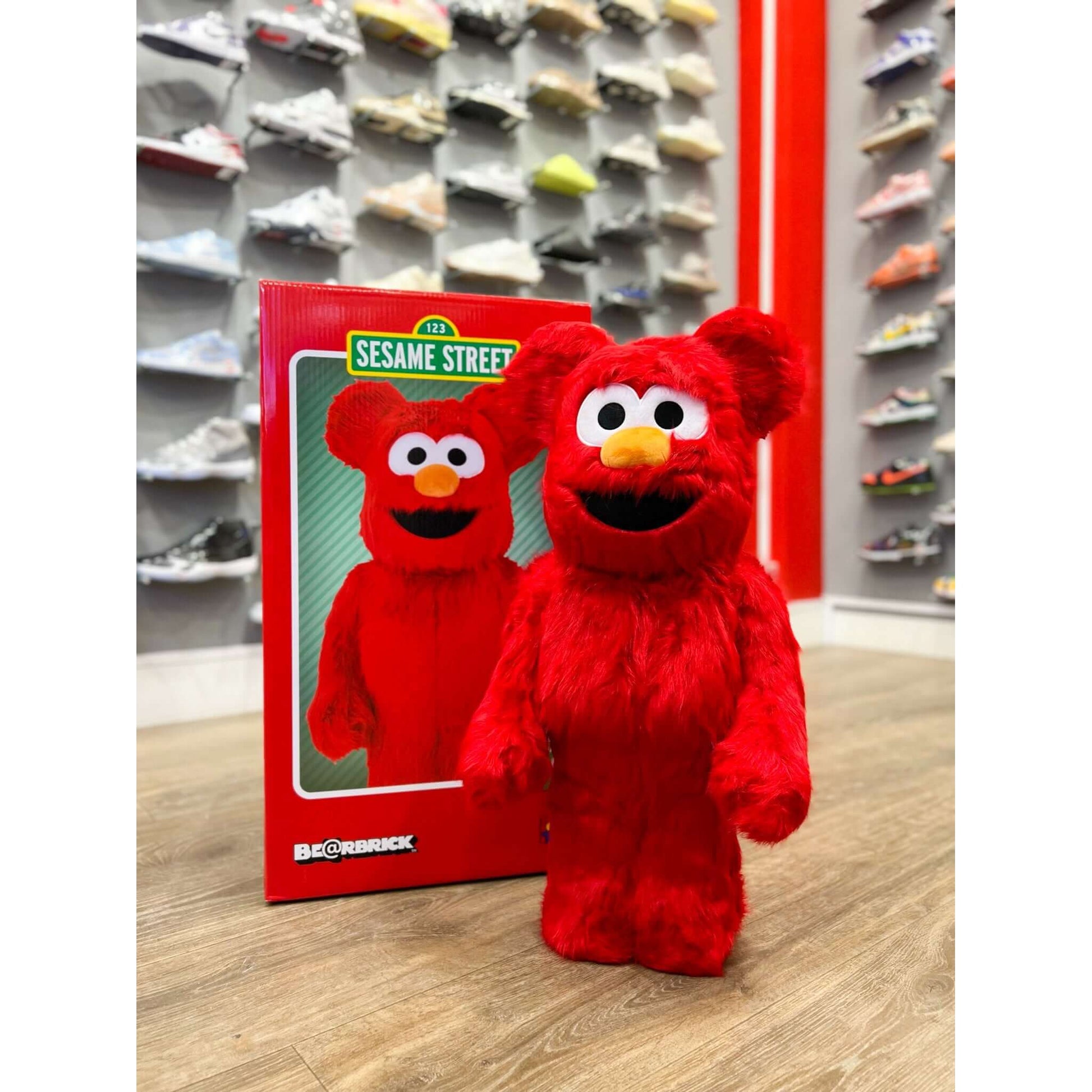 Bearbrick x Sesame Street Elmo Costume Ver. 2 1000% by Bearbrick in Clothing Accessories. Available at KershKicks for £500.00. A must-have for fans of Bearbrick looking to elevate their style with this Accessories.