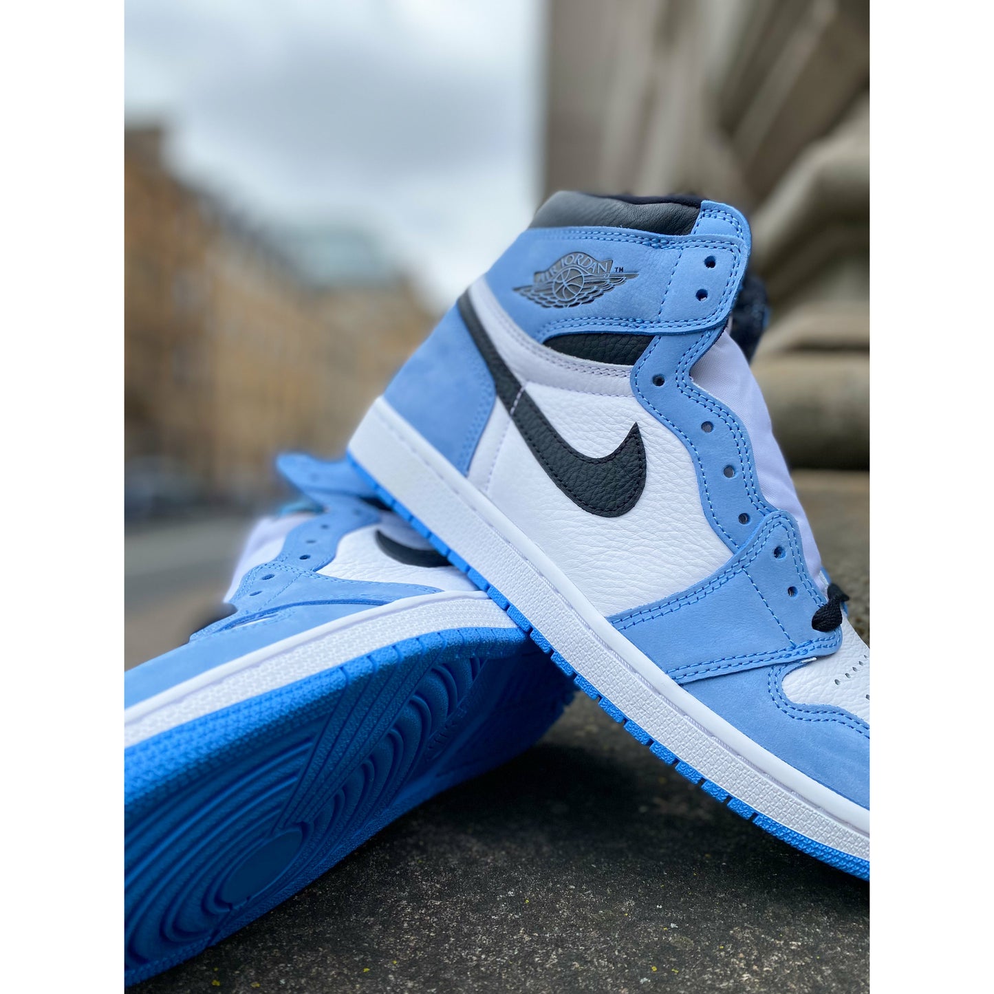 Jordan 1 Retro High University Blue by Jordan's in Shoes. Available at KershKicks for £350.00. A must-have for fans of Jordan's looking to elevate their style with this Shoes.
