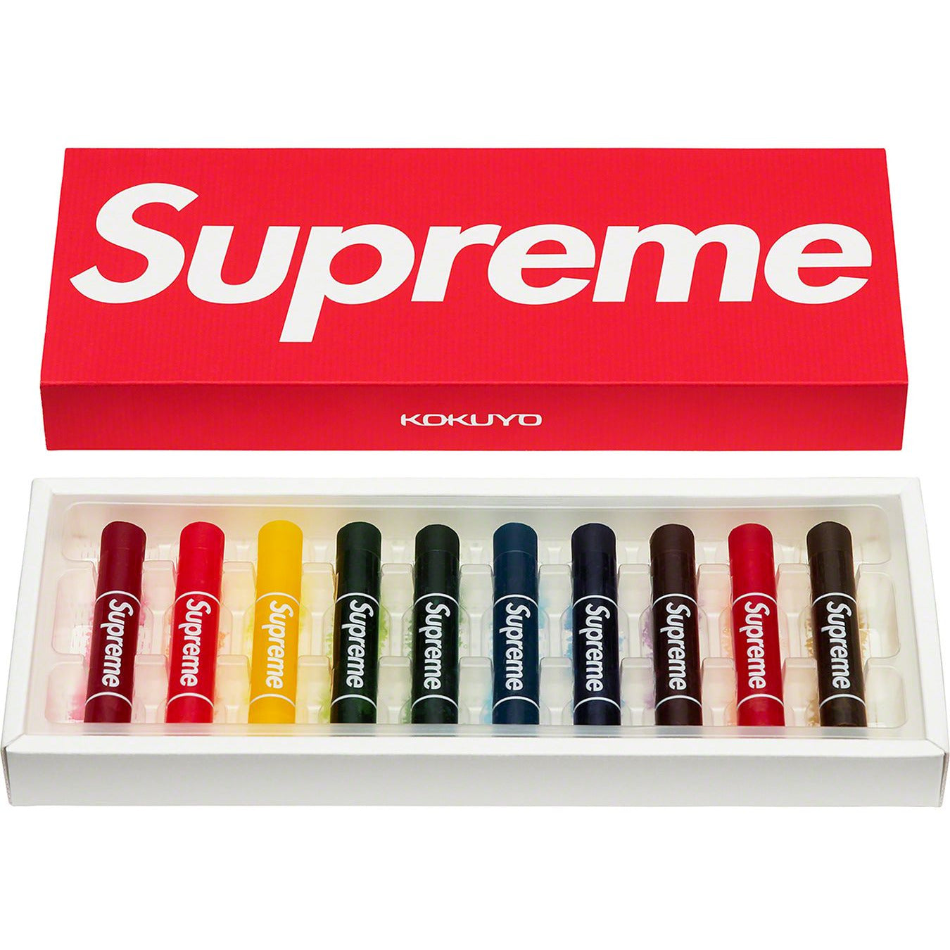 Supreme Kokuyo Translucent Crayons (Pack of 10) Multicolor by Supreme in Clothing Accessories. Available at KershKicks for £65.00. A must-have for fans of Supreme looking to elevate their style with this Accessories.