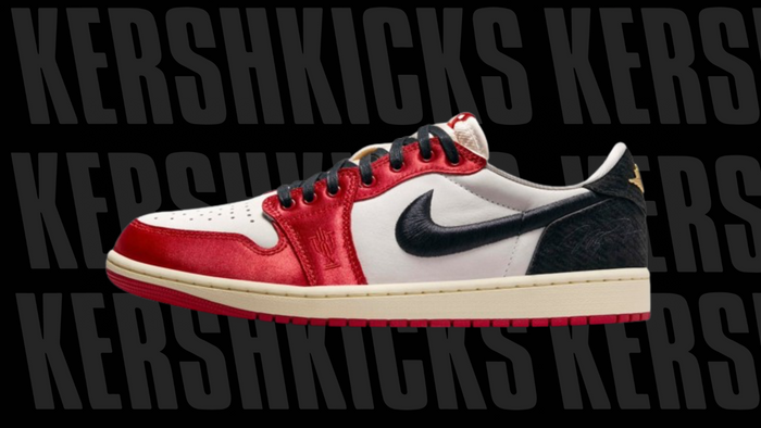 The Nike Air Jordan 1 Low OG x Trophy Room “Rookie Card – Away”