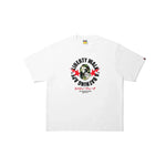 BAPE X LIBERTY WALK ABC CAMO APE HEAD RELAXED FIT TEE WHITE