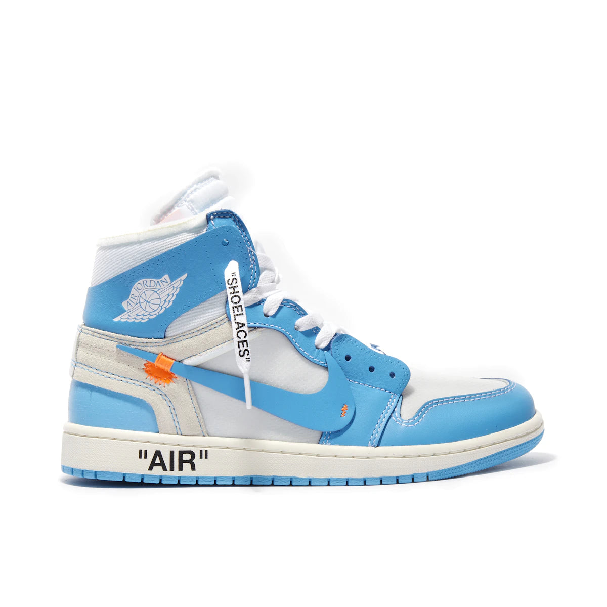 Air Jordan 1 Retro High Off White University Blue by Jordan's in Shoes. Available at KershKicks for £2250.00. A must-have for fans of Jordan's looking to elevate their style with this Shoes.