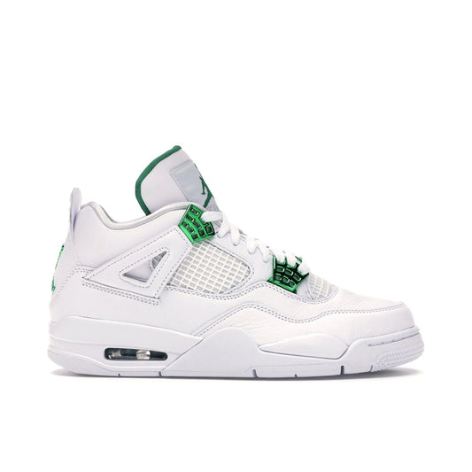 Jordan 4 Retro Metallic Green by Jordan's in Shoes. Available at KershKicks for £675.00. A must-have for fans of Jordan's looking to elevate their style with this Shoes.