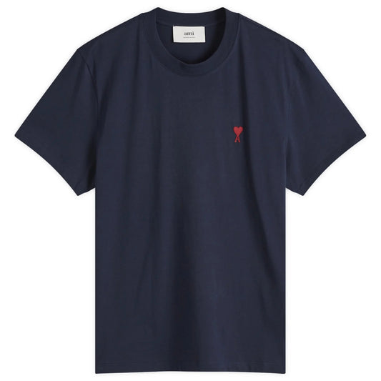Ami Paris Ami De Coeur T-Shirt Navy Red