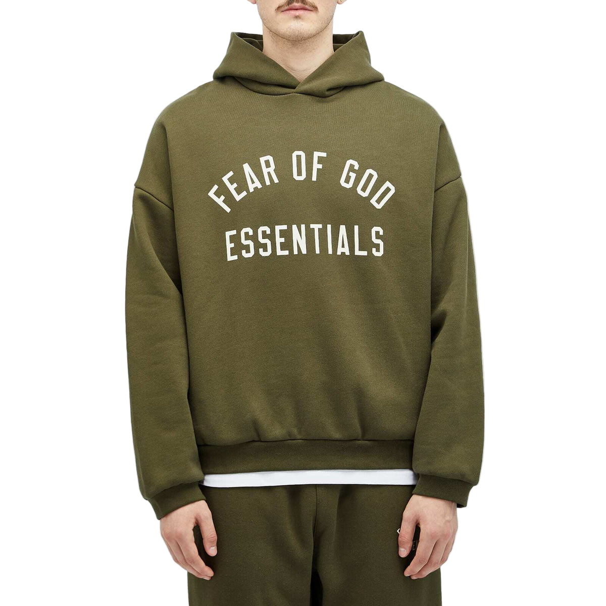 Fear of God Essentials Fleece Hoodie Military