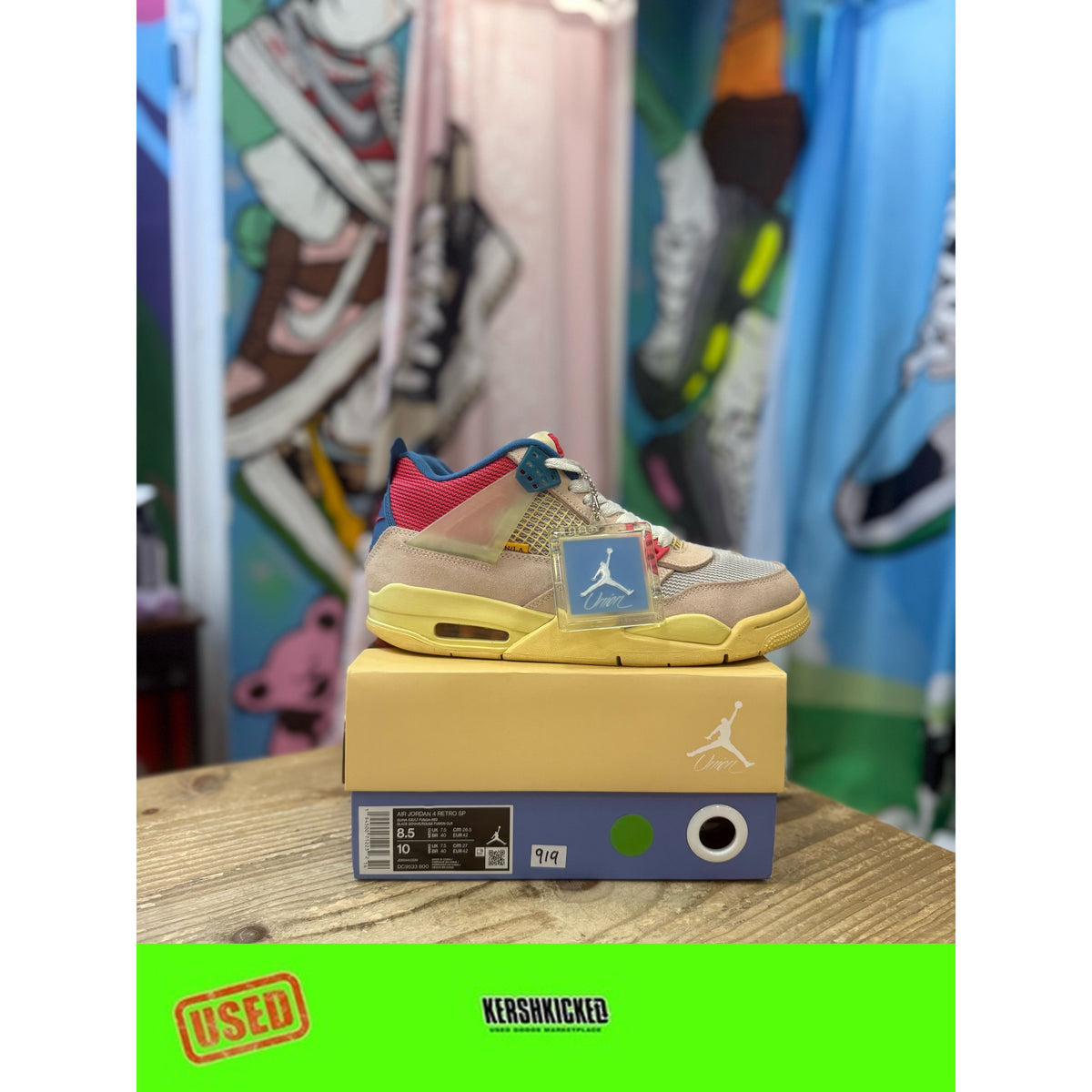 Jordan 4 Retro Union Guava ice UK 7.5
