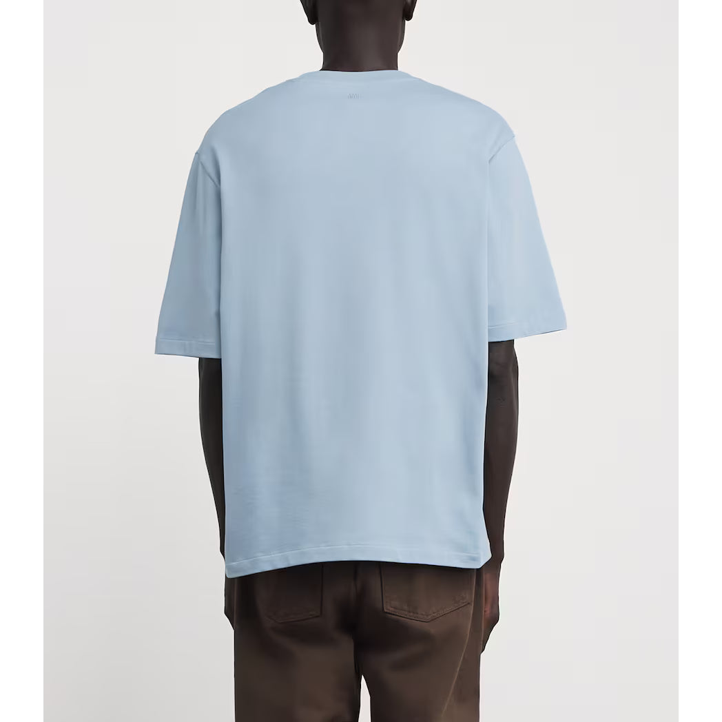 Ami Paris Ami de Coeur Cotton T-Shirt Ciel