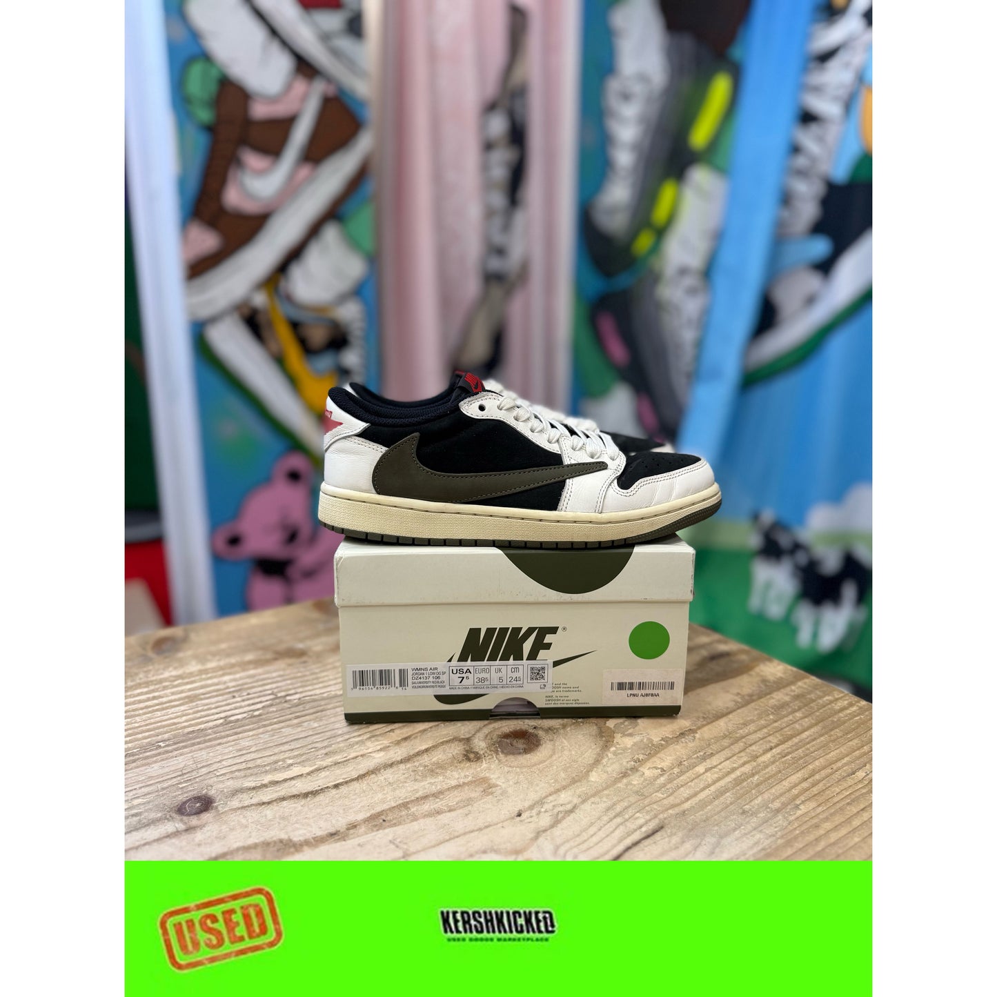 Jordan 1 Low Travis Scott Olive UK 5