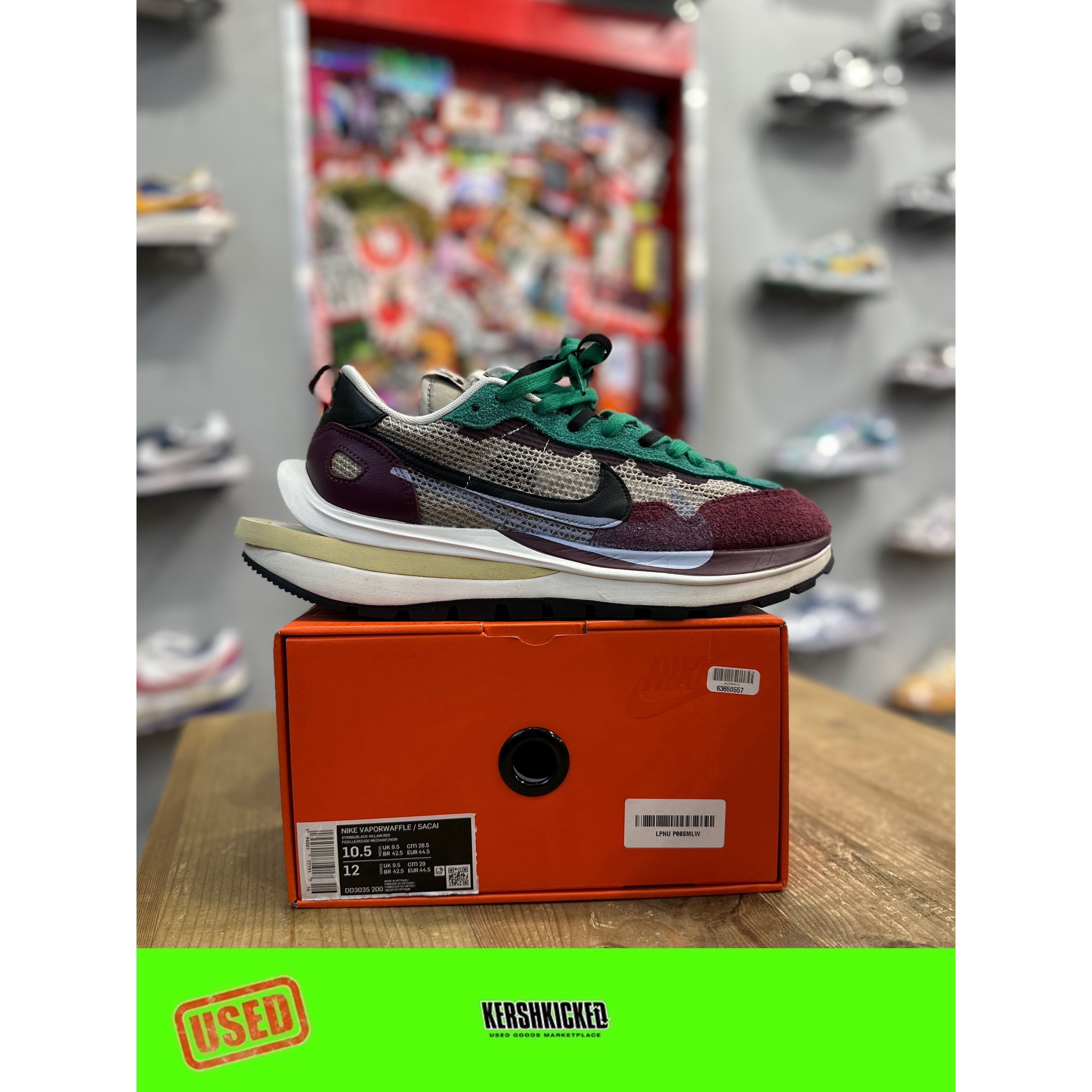 nike vaporwaffle sacai villain red mens neptune green