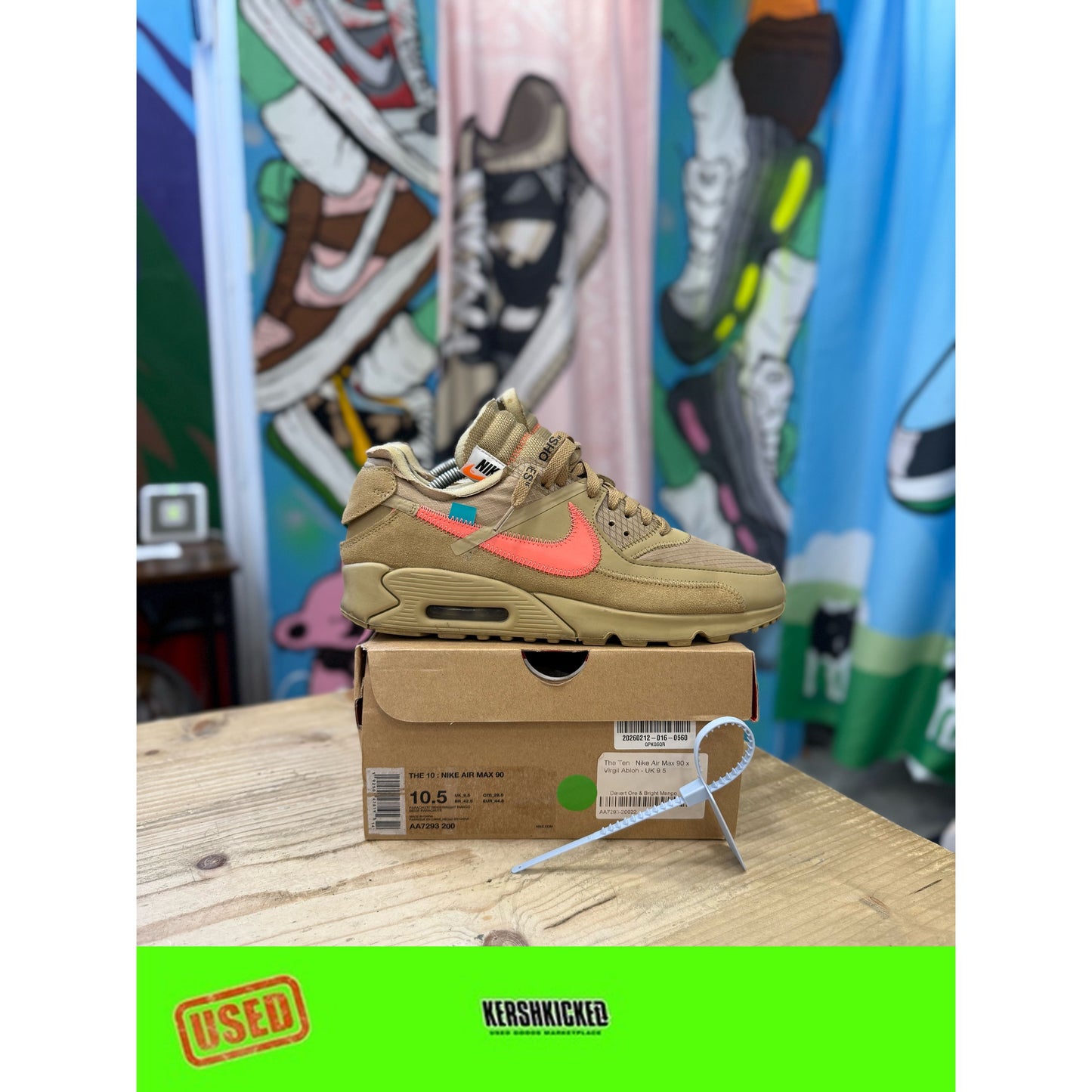 Nike Air Max 90 Off-White Desert Ore UK 9.5