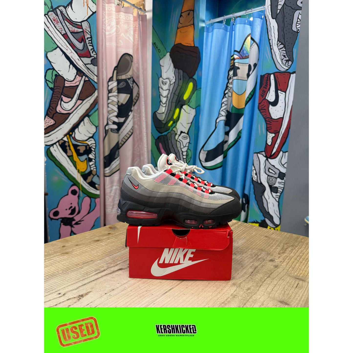 Nike Air Max 95 Big Bubble Solar Red UK8.5
