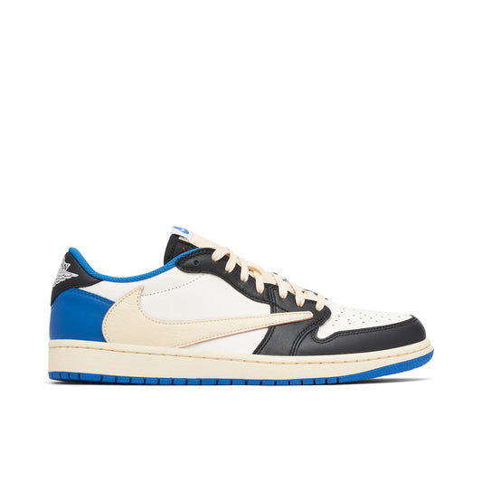 Jordan 1 Low fragment design x Travis Scott by Jordan's in Shoes. Available at KershKicks for £1600.00. A must-have for fans of Jordan's looking to elevate their style with this Shoes.