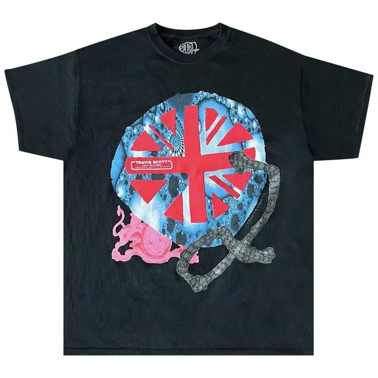 Travis Scott 02 Union Jack Tee Black