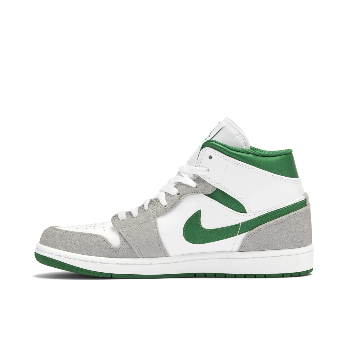 Jordan 1 Mid SE White Pine Green Smoke Grey (GS) by Jordan's in Shoes. Available at KershKicks for £135.00. A must-have for fans of Jordan's looking to elevate their style with this Shoes.