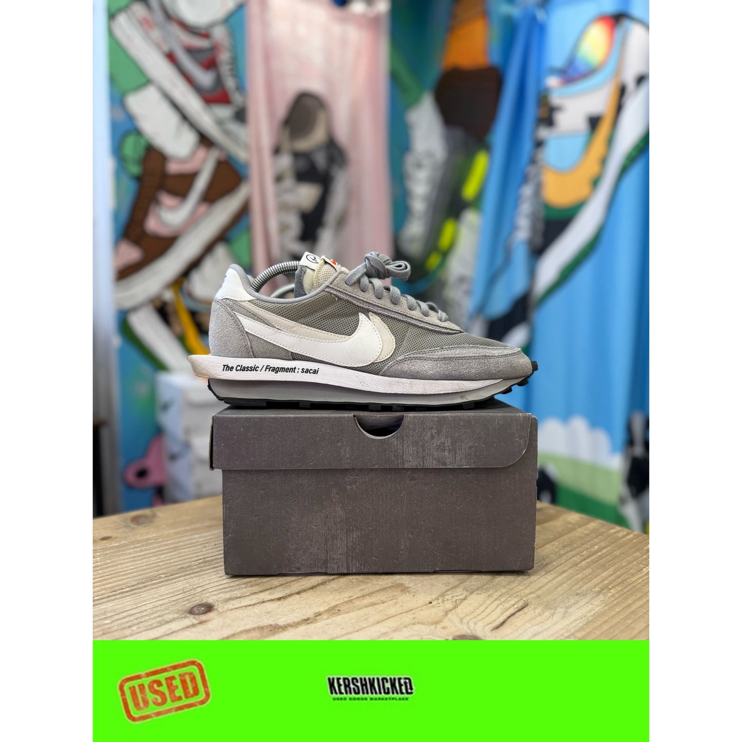 Nike Sacai LDWaffle Fragment Grey UK 10.