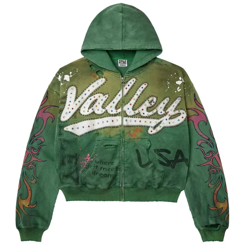 Vale Forever Inferno Zip Up Green