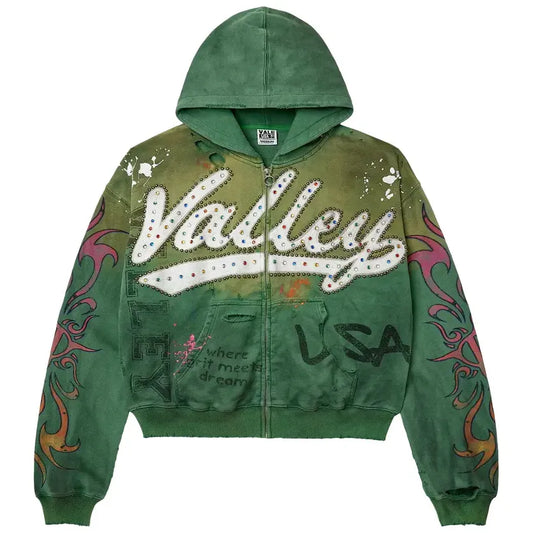 Vale Forever Inferno Zip Up Green