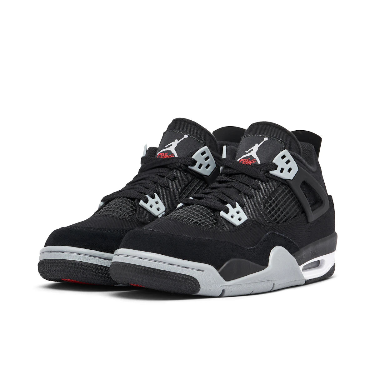 Jordan 4 Retro Black Canvas (GS) by Jordan's in Shoes. Available at KershKicks for £255.00. A must-have for fans of Jordan's looking to elevate their style with this Shoes.