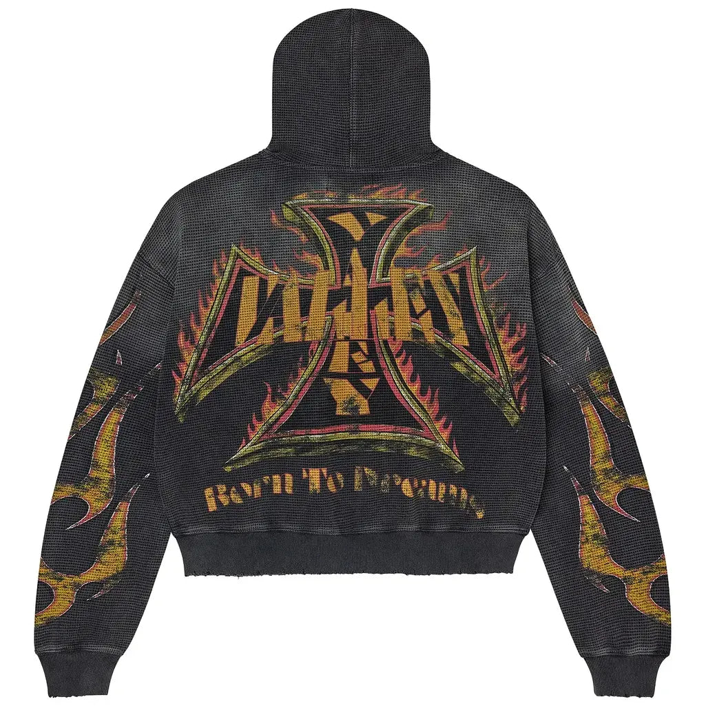 Vale Forever Reborn Waffle Zip Up Black