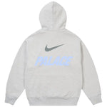 Palace Nike Font Swoosh Hoodie Grey Marl