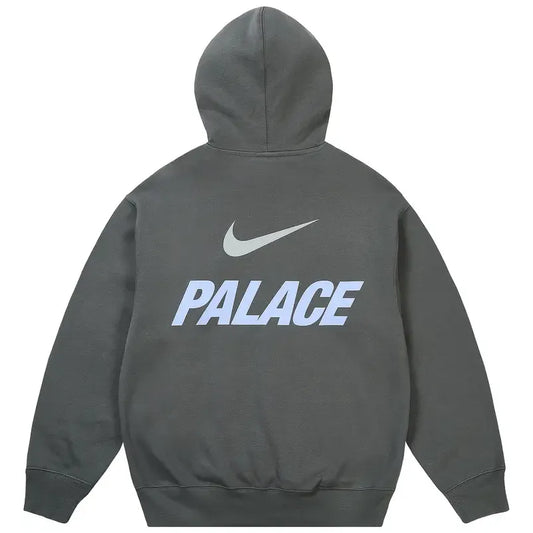 Palace Nike Font Swoosh Hoodie Charcoal