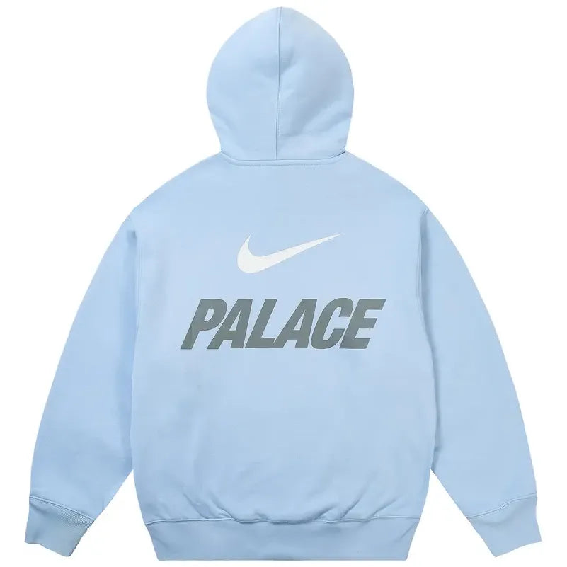Palace Nike Font Swoosh Hoodie Sky Blue