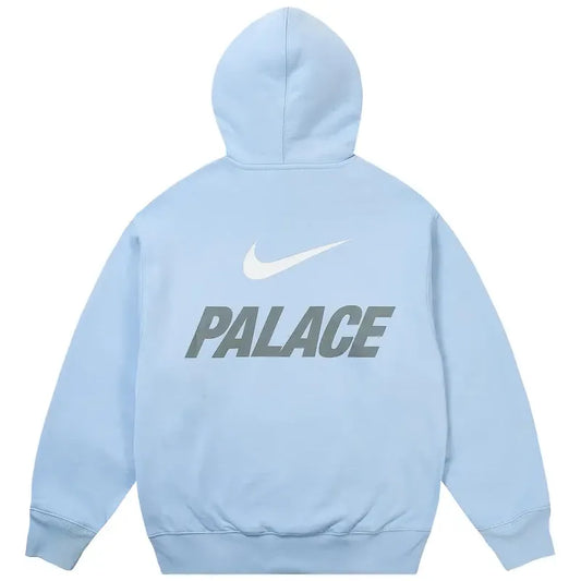 Palace Nike Font Swoosh Hoodie Sky Blue