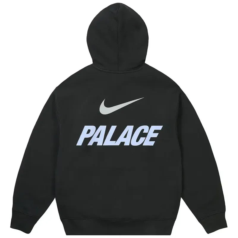 Palace Nike Font Swoosh Hoodie Black