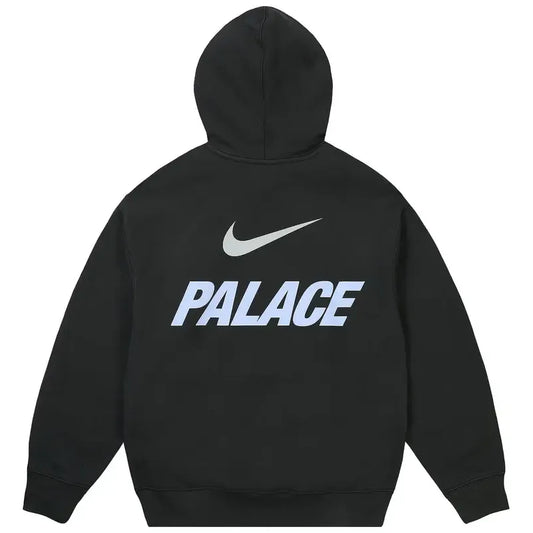 Palace Nike Font Swoosh Hoodie Black