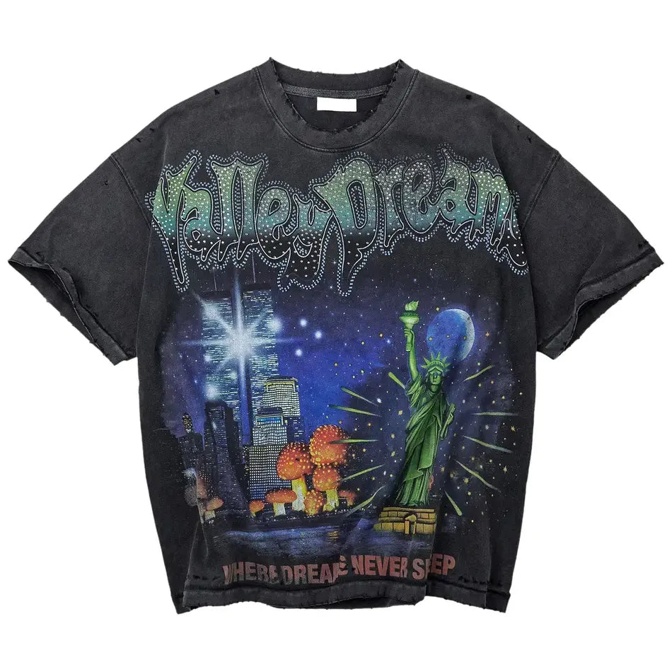 Vale Forever Skyline Bling Tee Black