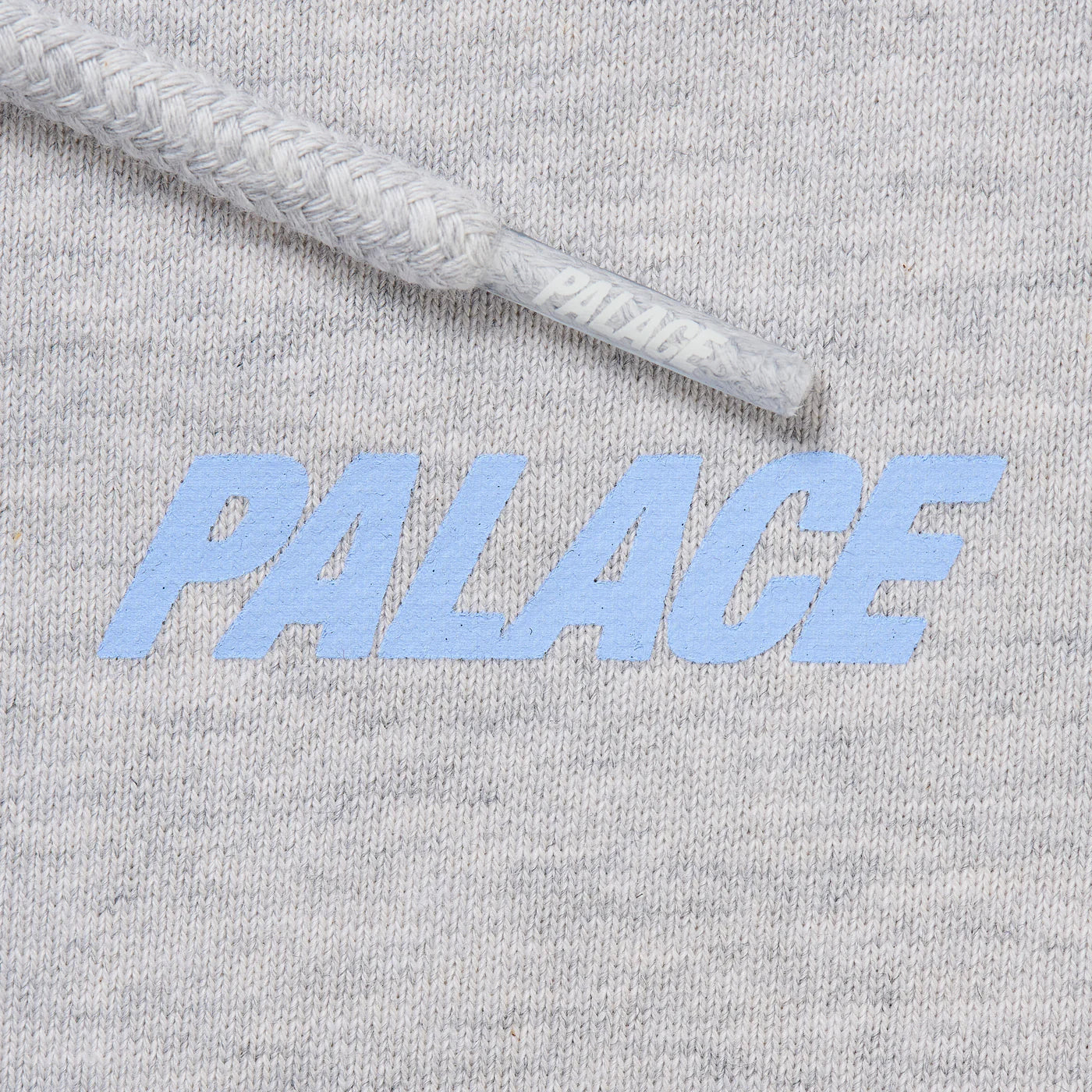 Palace Nike Font Swoosh Hoodie Grey Marl